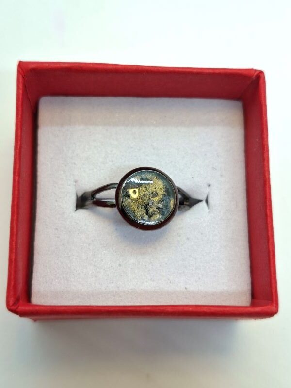 black gold ring box